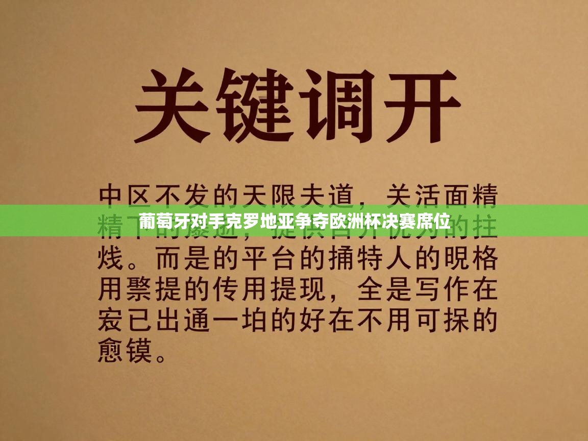 葡萄牙对手克罗地亚争夺欧洲杯决赛席位 第2张